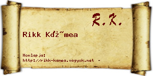Rikk Kámea névjegykártya